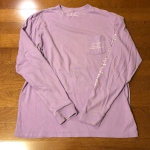 Vineyard Vines lilac long-sleeve classic whale tee